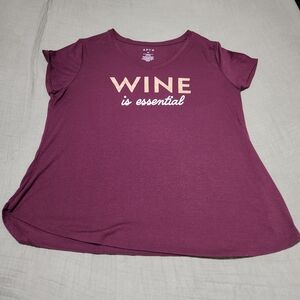 Women's Burgundy Graphic Tee